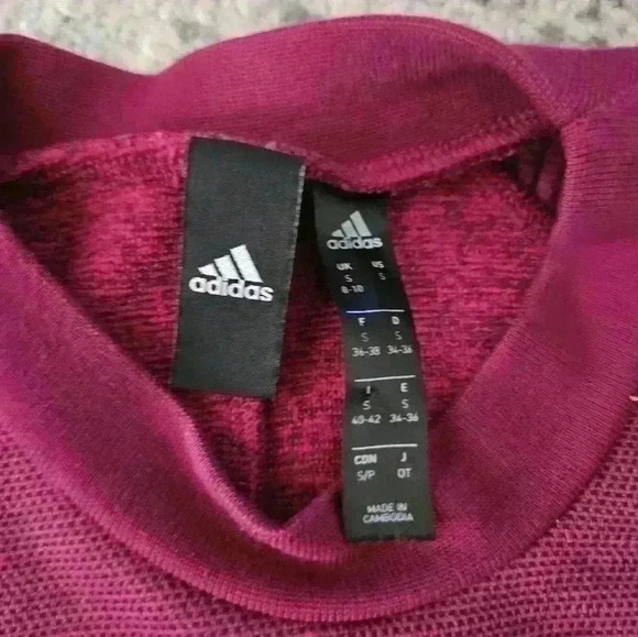 Adidas Women's ZNE A C C.rdy Sweater in Power Berry S - Picture 13 of 15